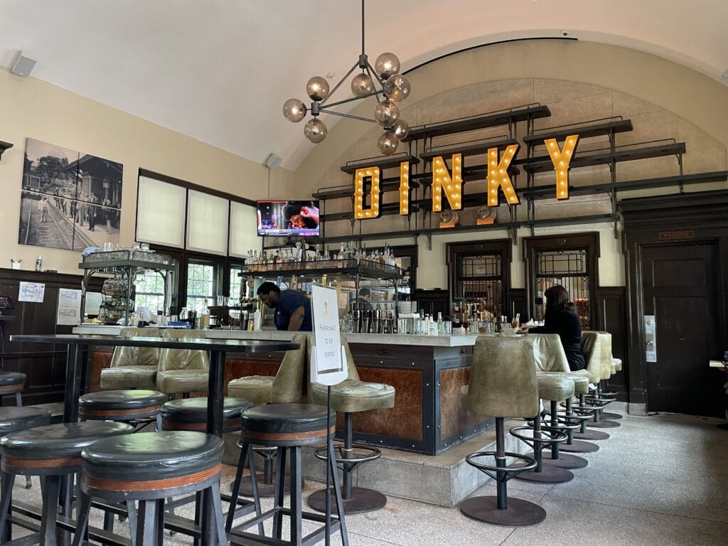 Interior of The Dinky, a well-known Princeton, NJ restaurant and bar