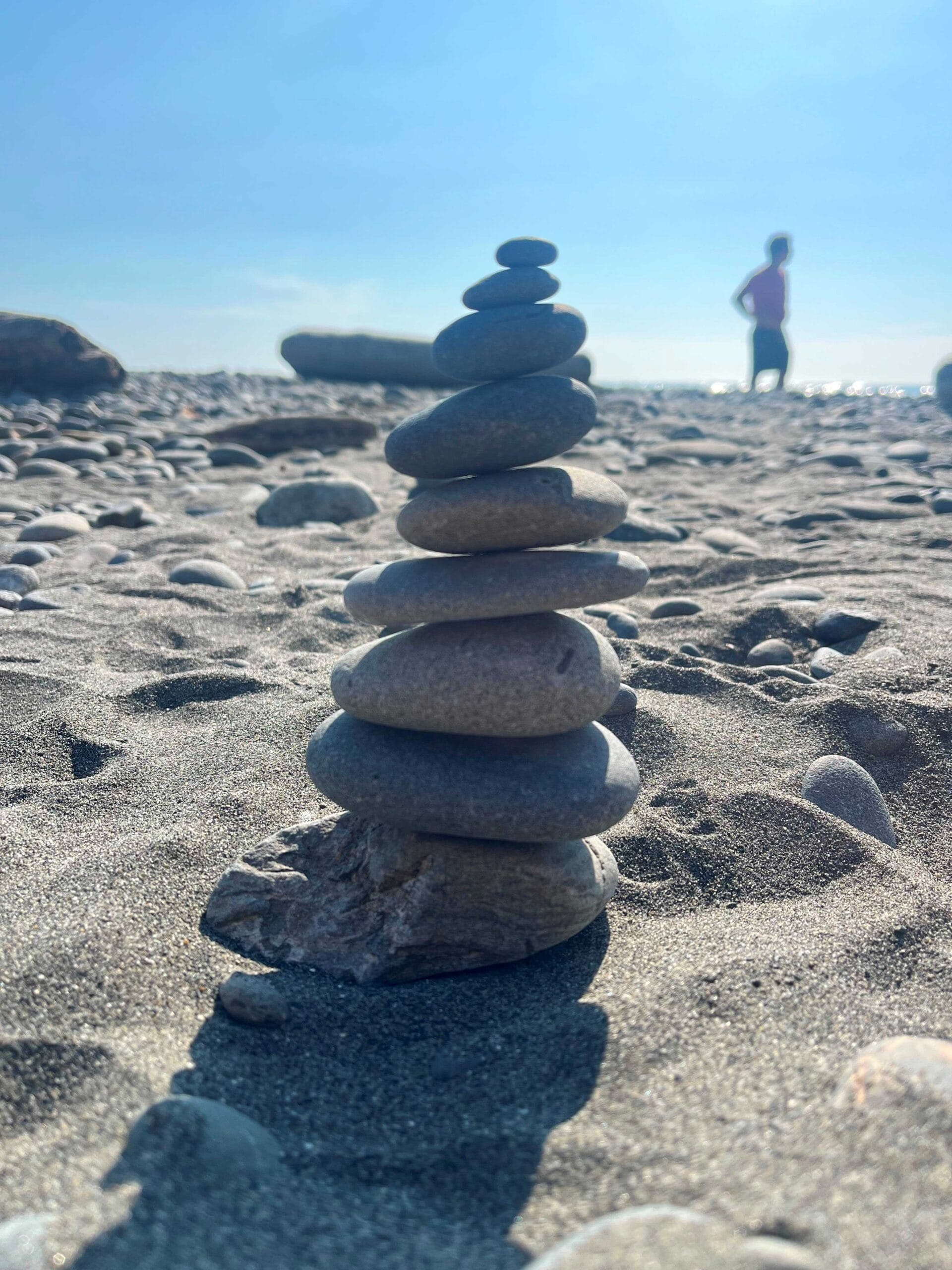 Balanced stacked stones symbolizing mindfulness and DBT (Dialectical Behavior Therapy) skills